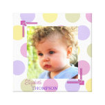 Pastell pricker babyfotokanfas kanvastryck