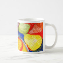 Pastell som leker fält (abstrakt expressionism) kaffe muggar