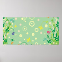pastellblommaabstrakt print