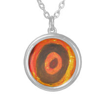 Pastellfärgad bullseye (abstrakt expressionism) halsband