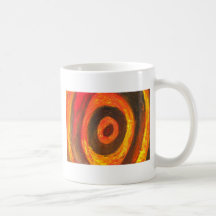 Pastellfärgad bullseye (abstrakt expressionism) mugg