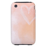 Pastellfärgad Fodral-Kompis för persikahjärtaiPhon Tough iPhone 3 Cases
