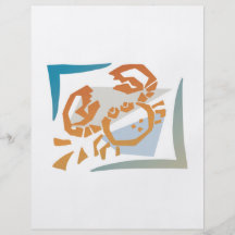 pastellfärgad krabbadesign custom flyer