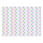 Pastellfärgad polka dots vykort