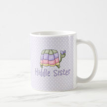 Pastellfärgad sköldpaddamittetsyster kaffe kopp