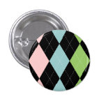 Pastellfärgade Argyle knäppas Pins