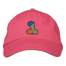 Patchworken numrerar 1 broderade kepsar