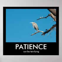PATIENS kan skrämma den Demotivational affischen