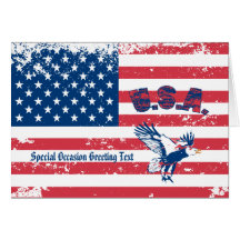 Patriotisk 4th för amerikan av det Juli hälsningko