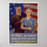 Patriotisk affisch för WWII/civila jobb