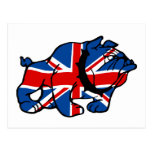 Patriotisk brittisk bulldoggBritsh flagga Vykort