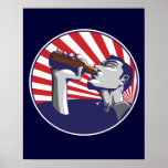 Patriotisk färgöl som dricker affischen
