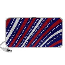 Patriotisk flagga för stjärnarandfrihet 4th Juli iPhone Speakers