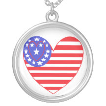 Patriotisk hjärtaflagga anpassningsbar halsband