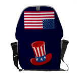Patriotisk Rickshawmessenger bag för USA flagga