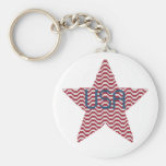 Patriotisk stjärna Keychain Nyckelring