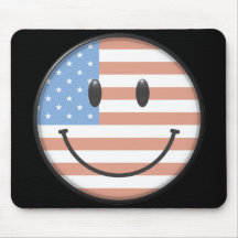 Patriotisk USA flaggasmiley face Mus Matta