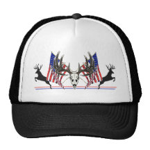 Patriotisk Whitetailbock Mesh Kepsar