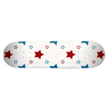 Patriotiska rött vitt blått stjärnor Skatedeck Skateboard Decks