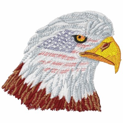 Patriotiskt amerikanska flagganörnhuvud broderade track jacket