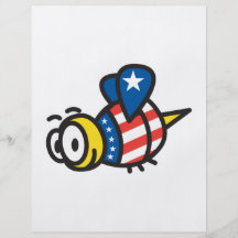 patriotiskt bi för USA Flygblad Designs