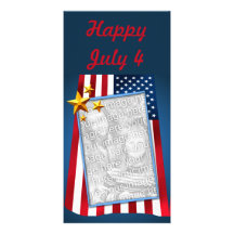 Patriotiskt kort för amerikanska flaggananpassadef anpassingsbara fotokort