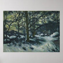 Paul Cézanne - smältande Snow, Fontainebleau Affisch