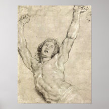 Paul Rubens - figurstudie av Kristus Posters