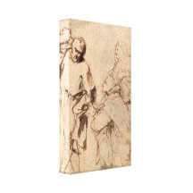 Paul Rubens - figurstudie Sträckt Kanvastryck