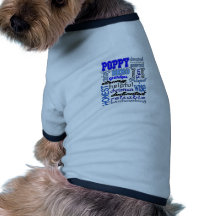 Pawpaw för pappa för vallmomorfarfars dag hund t-shirts