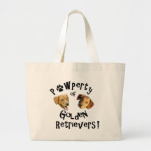 Pawperty (egendom) av guld- Retrievers! Tygkasse