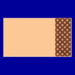 PD35 BROWN CORAL ORANGE POLKADOT POLKA DOT PATTERN visitkort