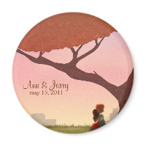 Peaceful Save the Date magneter