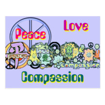 peacelovecompassion vykort