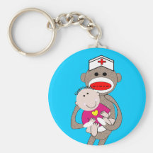 Pediatriksjuksköterskasock monkey nyckelringar