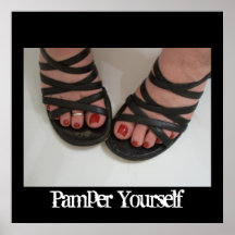 Pedicurebilden, skämmer bort sig Yourself affische