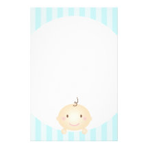Peekabooen - förhindra mammahjärnblått brevpapper