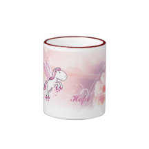 Pegasus påskyndade hästen kaffe koppar