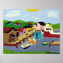 Peggys Cove Seaboats (den soliga dagen) -14x11 Affischer