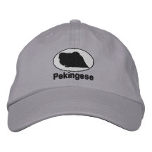 Pekingese broderade hatten