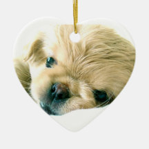 Pekingese hundprydnad julgranskula