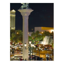 PelarLas Vegas natt Venitian Vykort