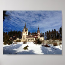 Peles slott, rumänien affisch