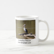 pelikan på stubbe, kaffe mugg