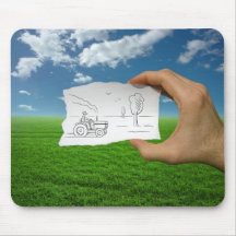 Pencil Vs Camera - Farmer Mousepad