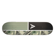 Pengarmönster; Grönt Anpassad Skate Board
