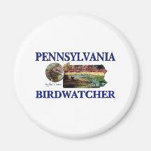 Pennsylvania fågelskådare kylskåpsnagnet