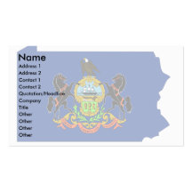 Pennsylvania flaggakarta visitkort