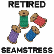 Pensionerad Seamstress broderad skjorta Polo