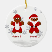 Pepparkaka Herr och Fru Santa julprydnad Julgranskulor